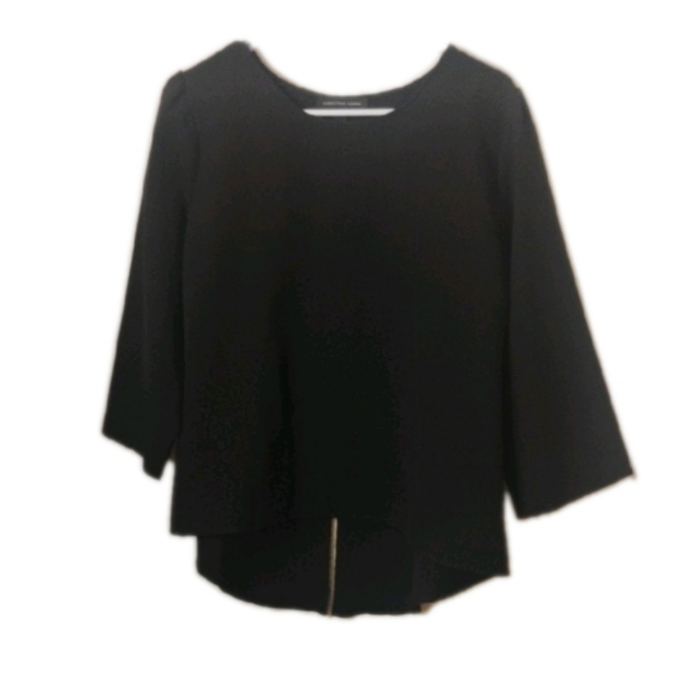 Christina Karin Elegant Black Blouse Large